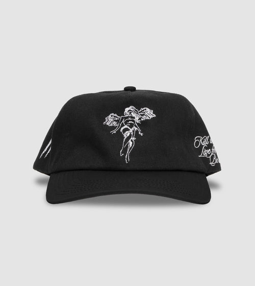 Angel Spirit Unstructured Snapback // Black