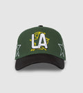 LA Galaxy Stars A-Frame Snapback // Green & Black