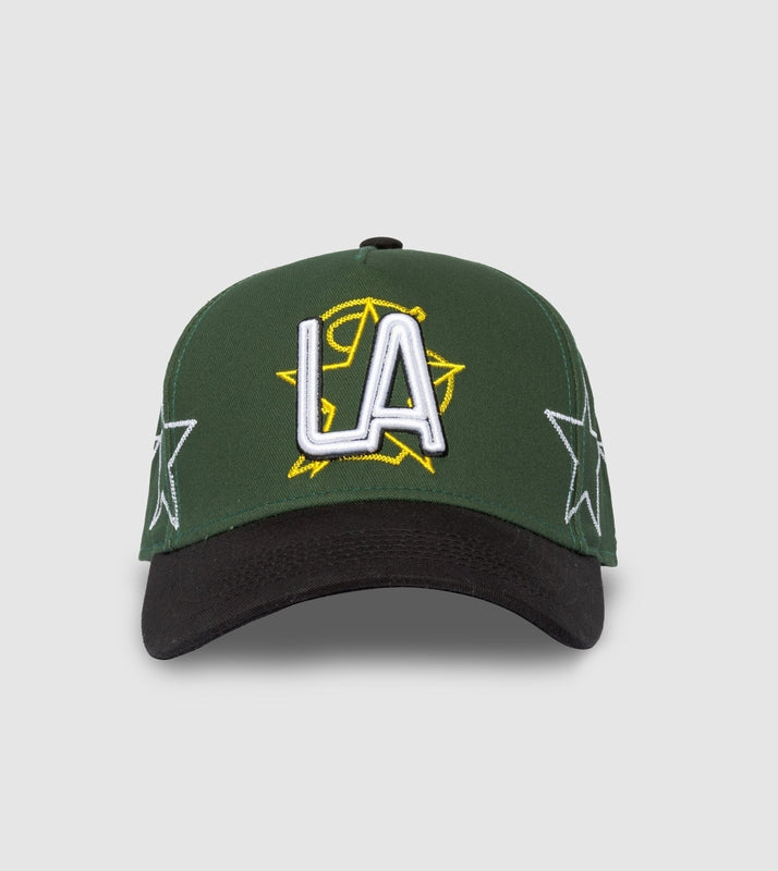 LA Galaxy Stars A-Frame Snapback // Green & Black