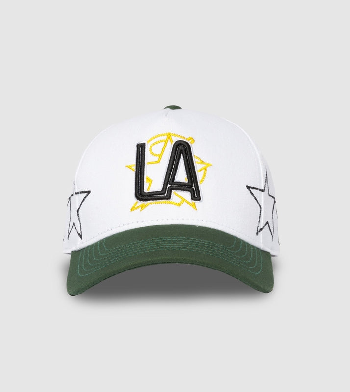 LA Galaxy Stars A-Frame Snapback // White & Green