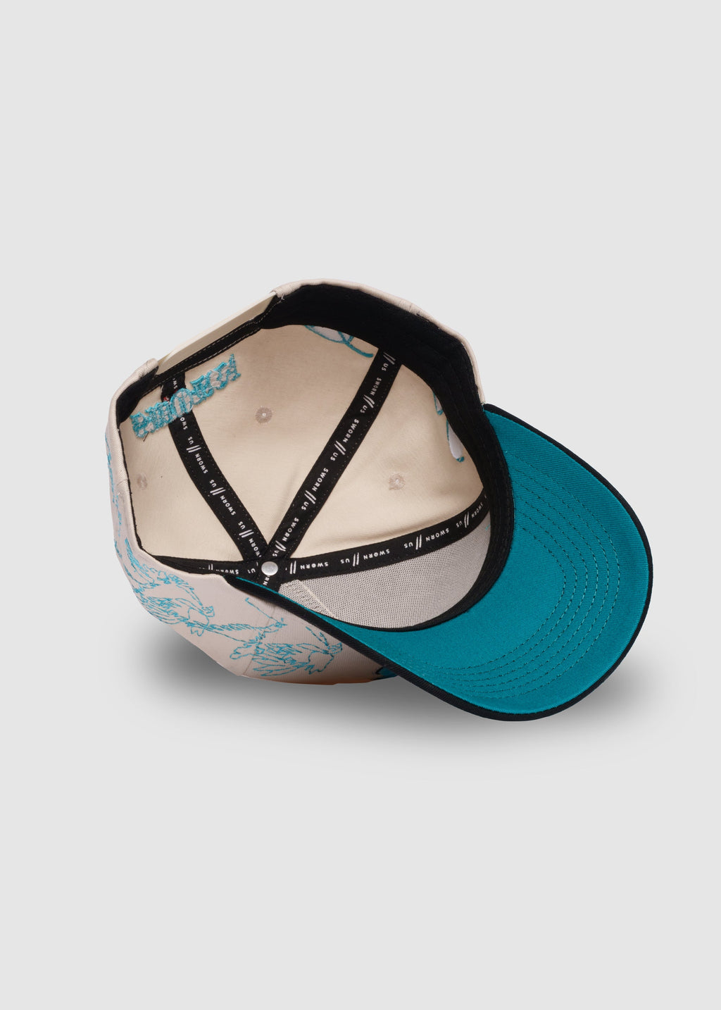 Poetry A-Frame Snapback // Natural & Ice Blue