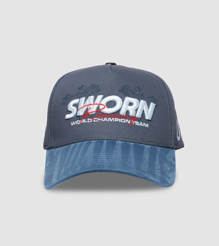 Crowngrad Racing A-Frame Snapback // Indigo